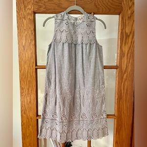 Sea New York Grey Cotton Lace and Crochet Dress size 0